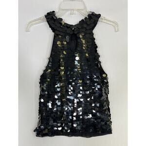 Sequin Tank Avenue Montaigne Black Vintage Women’s Sz S Vintage Wimsigoth